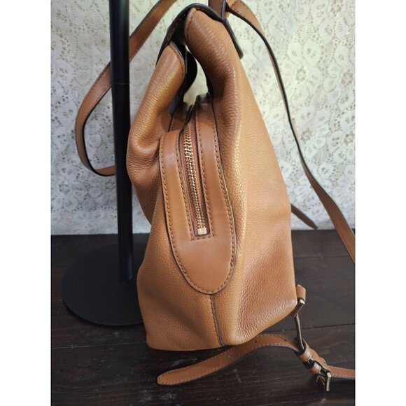 EUC Michael Kors Raven Medium "Acorn" (Brown) Pebbled Leather Backpack - Picture 3 of 13